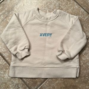 Zara monogram sweatshirt 12-18 mo